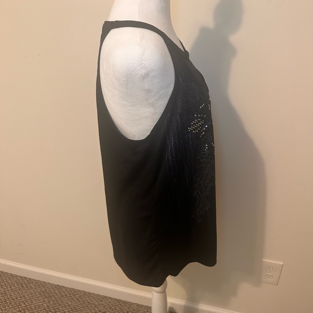 Harley Davidson Mesh Front Black and Blue Tank Top Size XL - Picture 5 of 6